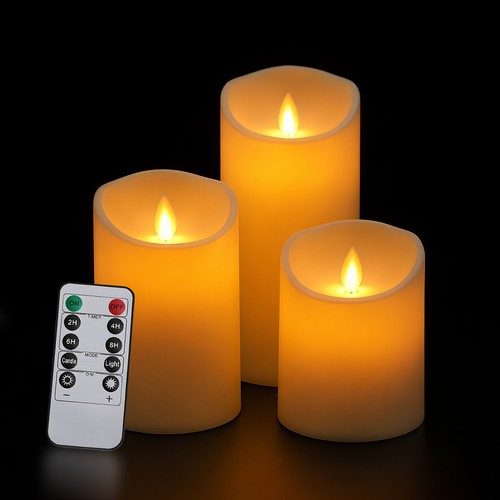 3er led kerzen - kerzen, flackernd