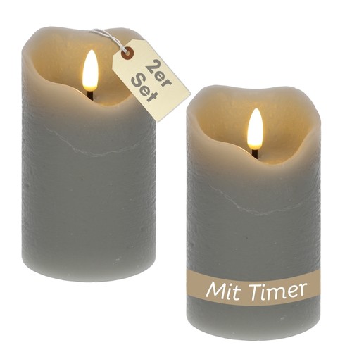 2er set led echtwachskerzen - 2er,