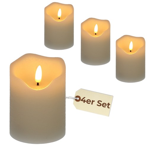 4er set led echtwachs - 4er,