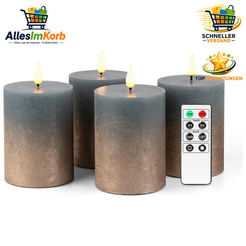 Led flammenlose echtwachs - led,