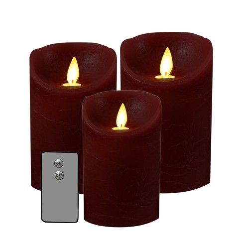 3er set led echtwachs - set,
