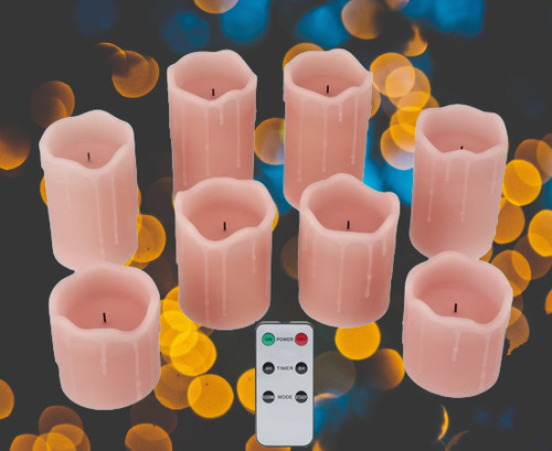 Led kerzen 8er - set, mit