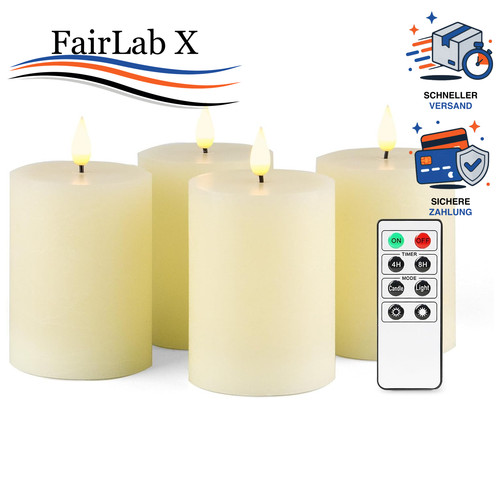 Led flammenlose echtwachs - led,