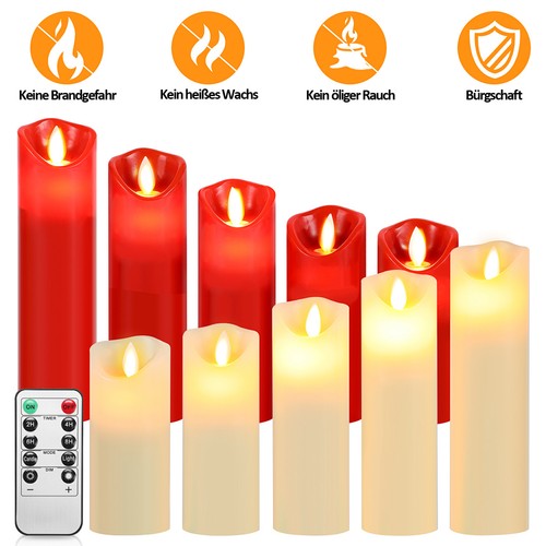 5er led kerzen - led, flackernd