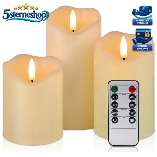 Flammenlose led kerzen - flammenlose, 3