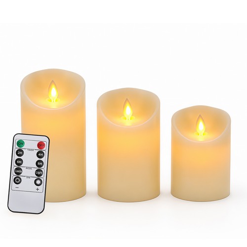 3er led kerzen stumpenkerzen - 3er,