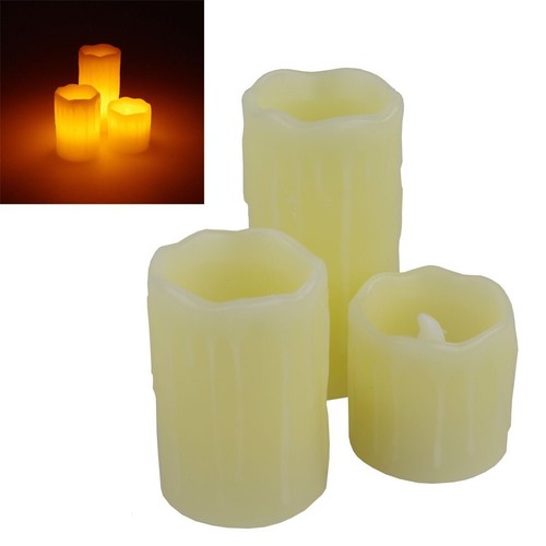 Led kerzen 3er set - led,