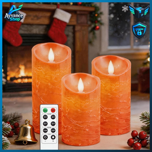 Led kerzen 3er set flammenlos - 3er,