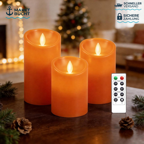 Led kerzen set 3er - led,