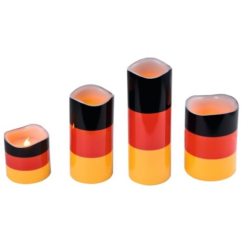 4er set led echtwachs - echtwachs, kerzen