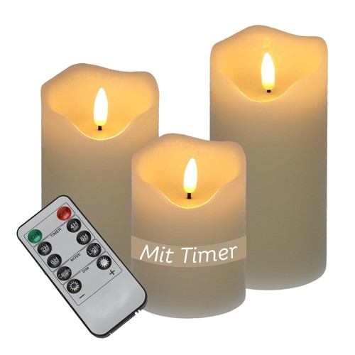 3er set led - 3er, kerzen