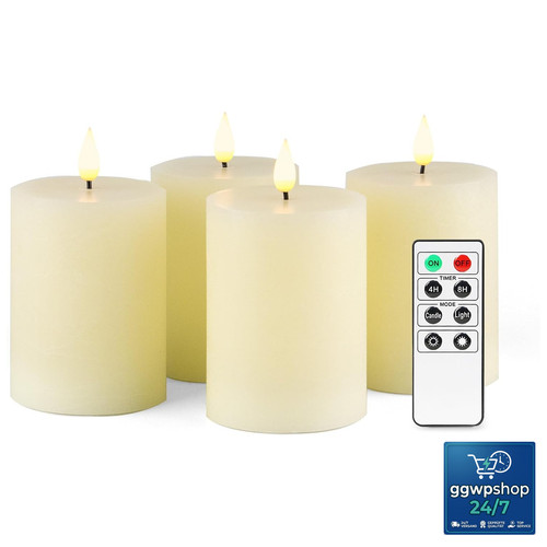 Led flammenlose echtwachs - led,