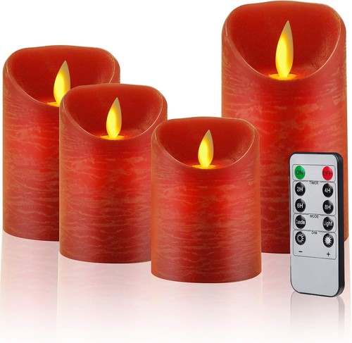 Led kerzen 4er set rot - led,