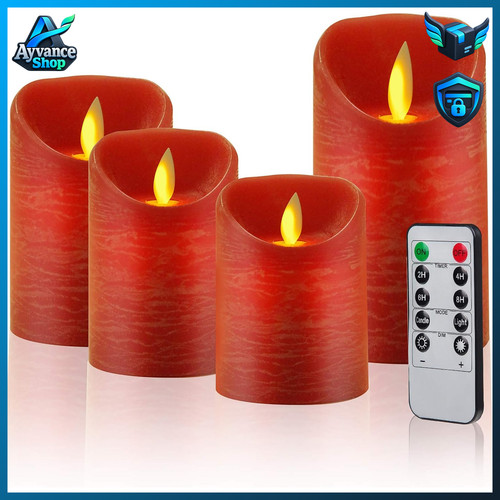 Led kerzen rot 4er - led,