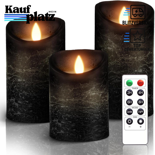 Led kerzen 3er set flammenlos - led,
