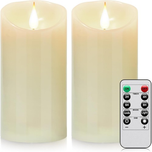 Led kerzen echtwachs 2er set - led,