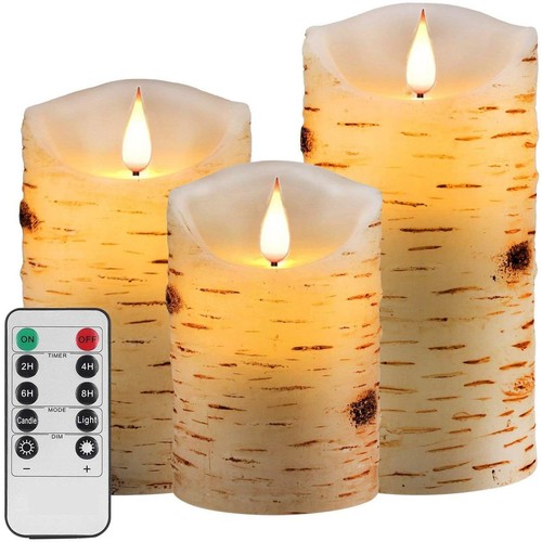 Led kerzen echtwachs 3er - led,