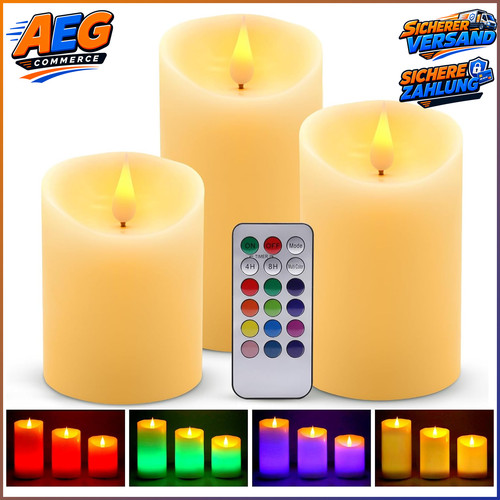 Led rgb kerzen - rgb, flammenlos