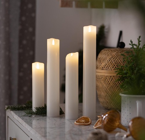 Led stabkerze kerze 4er set - 4er,