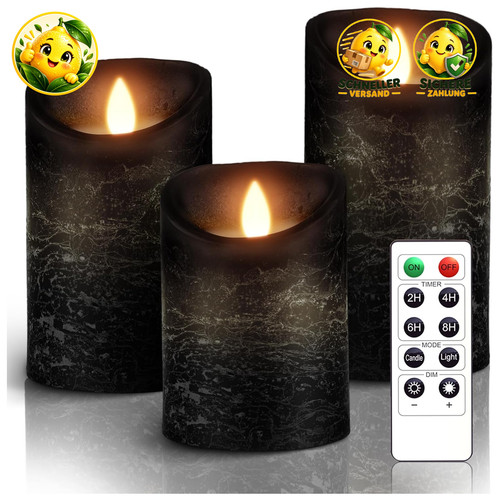 Led kerzen 3er set flammenlos - 3er,