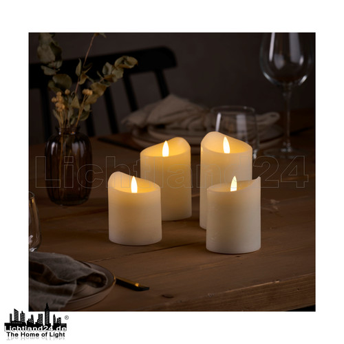 4er set led - 4er-set, echtwachs-kerzen