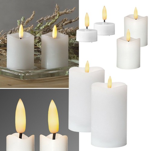 2er set led stumpen - led, stumpen-kerzen