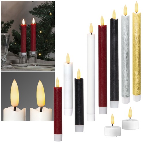 2er set led stab kerze - 2er,