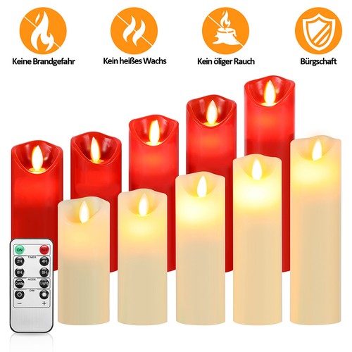 5er led kerzen mit - led,