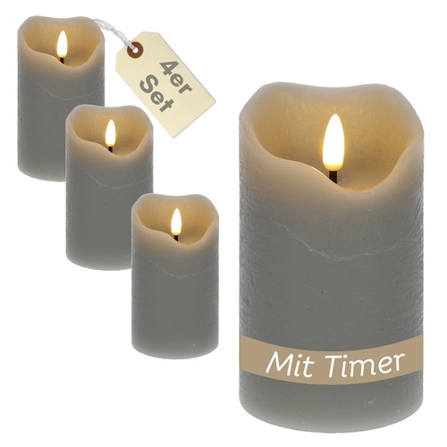 4er set led echtwachskerzen - led,